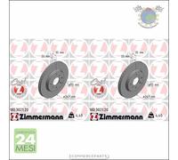 Kit 2x dischi freno Zimmermann COAT Z Anteriore per CITROEN C1 II PEUGEOT 108 10