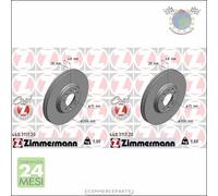 Kit 2x dischi freno Zimmermann COAT Z Anteriore per CITROEN JUMPY C5 III II FIAT