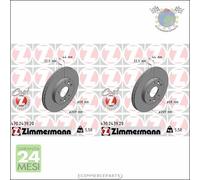 Kit 2x dischi freno Zimmermann COAT Z Anteriore per DACIA DUSTER RENAULT MEGANE