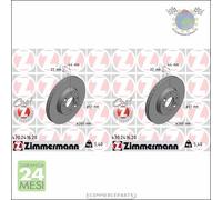 Kit 2x dischi freno Zimmermann COAT Z Anteriore per DACIA LOGAN LADA VESTA NISSA