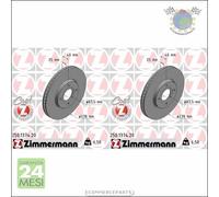 Kit 2x dischi freno Zimmermann COAT Z Anteriore per FORD ECOSPORT