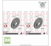 Kit 2x dischi freno Zimmermann COAT Z Anteriore per FORD FIESTA KA+