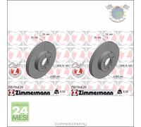 Kit 2x dischi freno Zimmermann COAT Z Anteriore per FORD GALAXY SEAT ALHAMBRA VW
