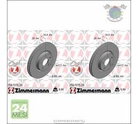 Kit 2x dischi freno Zimmermann COAT Z Anteriore per FORD MONDEO #hw