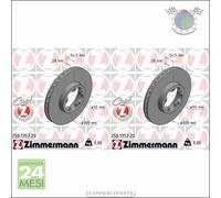 Kit 2x dischi freno Zimmermann COAT Z Anteriore per FORD TRANSIT #ht