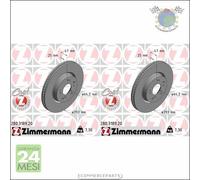 Kit 2x dischi freno Zimmermann COAT Z Anteriore per HONDA CIVIC IX