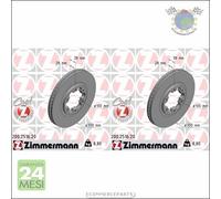 Kit 2x dischi freno Zimmermann COAT Z Anteriore per INFINITI QX4 NISSAN PATHFIND