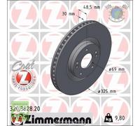 Kit 2x dischi freno Zimmermann COAT Z Anteriore per KIA SORENTO #eb