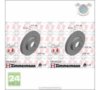 Kit 2x dischi freno Zimmermann COAT Z Anteriore per MAZDA 3