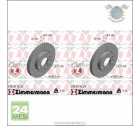 Kit 2x dischi freno Zimmermann COAT Z Anteriore per MAZDA 6