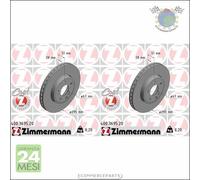 Kit 2x dischi freno Zimmermann COAT Z Anteriore per MERCEDES CLASSE GLA 220 200