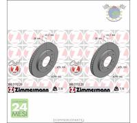 Kit 2x dischi freno Zimmermann COAT Z Anteriore per MITSUBISHI L200