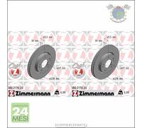 Kit 2x dischi freno Zimmermann COAT Z Anteriore per MITSUBISHI LANCER VIII VII S