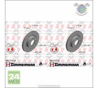 Kit 2x dischi freno Zimmermann COAT Z Anteriore per MITSUBISHI MIRAGE VI