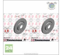 Kit 2x dischi freno Zimmermann COAT Z Anteriore per NISSAN JUKE