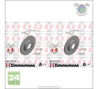 Kit 2x dischi freno Zimmermann COAT Z Anteriore per SEAT AROSA VW POLO 6N1
