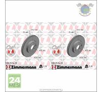 Kit 2x dischi freno Zimmermann COAT Z Anteriore per TOYOTA COROLLA #on