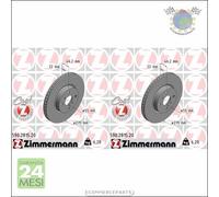 Kit 2x dischi freno Zimmermann COAT Z Anteriore per TOYOTA YARIS #o7