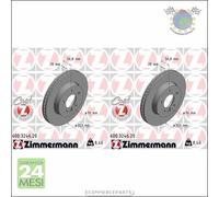 Kit 2x dischi freno Zimmermann COAT Z Anteriore per VW AMAROK #qh