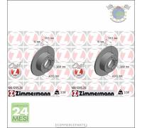 Kit 2x dischi freno Zimmermann COAT Z Posteriore per AUDI CABRIOLET COUPE 100 90