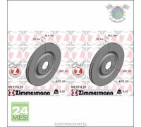 Kit 2x dischi freno Zimmermann COAT Z Posteriore per AUDI Q8 Q7 A8 A7 VW TOUAREG