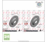 Kit 2x dischi freno Zimmermann COAT Z Posteriore per AUDI TT Q3 A3 SEAT ALHAMBRA