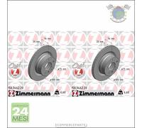 Kit 2x dischi freno Zimmermann COAT Z Posteriore per BMW 1 E88 125 120 118 E82