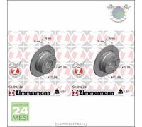 Kit 2x dischi freno Zimmermann COAT Z Posteriore per BMW 3 E36 323 318 316