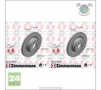 Kit 2x dischi freno Zimmermann COAT Z Posteriore per BMW 4 F33 F83 420 F32 F82 4