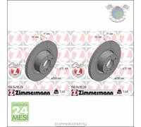 Kit 2x dischi freno Zimmermann COAT Z Posteriore per BMW X4 F26 xDrive M X3 F25