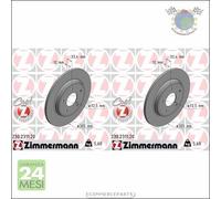 Kit 2x dischi freno Zimmermann COAT Z Posteriore per CHRYSLER GRAND VOYAGER V DO