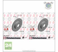 Kit 2x dischi freno Zimmermann COAT Z Posteriore per FIAT TIPO 500L #hg