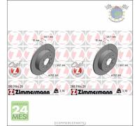 Kit 2x dischi freno Zimmermann COAT Z Posteriore per HONDA CIVIC VII VI MG
