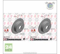 Kit 2x dischi freno Zimmermann COAT Z Posteriore per HYUNDAI SANTA FE