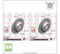 Kit 2x dischi freno Zimmermann COAT Z Posteriore per HYUNDAI SANTA FE KIA SORENT
