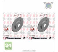 Kit 2x dischi freno Zimmermann COAT Z Posteriore per JAGUAR E-PACE XF XE LAND RO