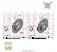 Kit 2x dischi freno Zimmermann COAT Z Posteriore per MERCEDES CLASSE E 250 220 2