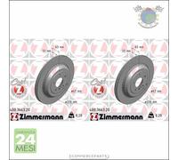 Kit 2x dischi freno Zimmermann COAT Z Posteriore per MERCEDES CLASSE GL 500 450
