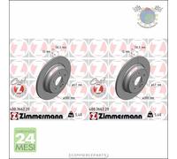 Kit 2x dischi freno Zimmermann COAT Z Posteriore per MERCEDES CLASSE S 500 4 #go