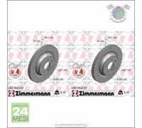 Kit 2x dischi freno Zimmermann COAT Z Posteriore per MERCEDES CLASSE S 500 450 4