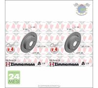 Kit 2x dischi freno Zimmermann COAT Z Posteriore per MINI #et