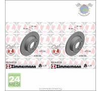 Kit 2x dischi freno Zimmermann COAT Z Posteriore per MINI #f0