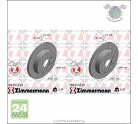 Kit 2x dischi freno Zimmermann COAT Z Posteriore per NISSAN PATHFINDER NP300
