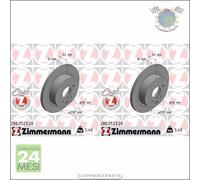 Kit 2x dischi freno Zimmermann COAT Z Posteriore per NISSAN X-TRAIL QASHQAI LEAF