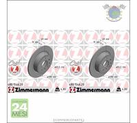 Kit 2x dischi freno Zimmermann COAT Z Posteriore per SAAB 9-5
