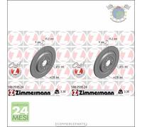 Kit 2x dischi freno Zimmermann COAT Z Posteriore per TOYOTA YARIS