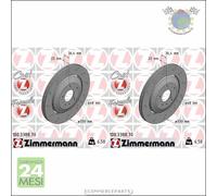 Kit 2x dischi freno Zimmermann FORMULA Z Posteriore per AUDI A4 #b2
