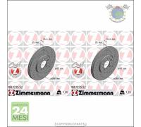 Kit 2x dischi freno Zimmermann SPORTIVO COAT Z Anteriore per AUDI A3 A1 SEAT ##e