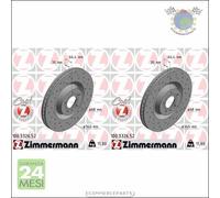 Kit 2x dischi freno Zimmermann SPORTIVO COAT Z Anteriore per AUDI A4
