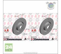 Kit 2x dischi freno Zimmermann SPORTIVO COAT Z Anteriore per AUDI A6 #bs